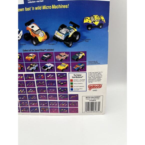 Vintage Galoob Micro Machines Speed Shop 1990 Yellow Tool Box Pit Kit